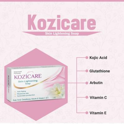 kozicare glutathione soap 3 x Kozicare Skin Lightening Soap with Kojic Acid & Glutathione - 75g Each