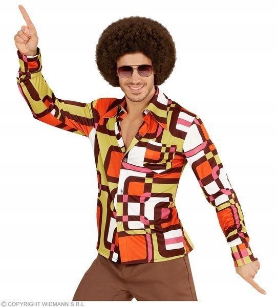 Koszula Męska Groovy años 70 80 90 disco fiesta carneval S/M