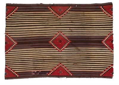 Navajo Chief's Blanket Rug Southwestern 100% Wool Native American Rug 51''×72'' In