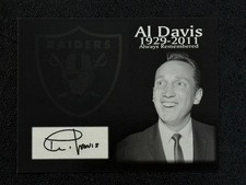 Al Davis Oakland Raiders custom Postcard “Facsimile autograph” Hall of Fame 4x6