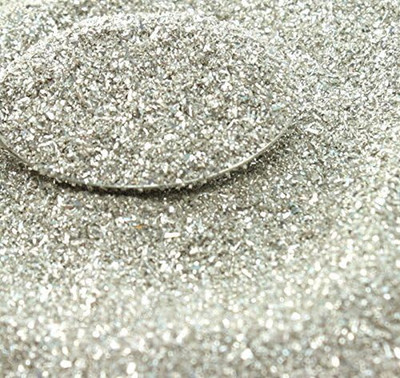 Silver Imported German Glass Glitter - 8 Ounce - Fine 90 Grit (Most Popular Grai