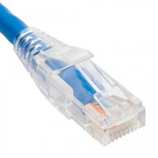 ICC PATCH CORD CAT5e CLEAR BOOT 25' BLUE ICPCSP25BL UPC 633758095044 - Instal...