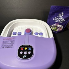 Foot Spa Bath Massager with Heat Bubbles and Vibration Massage and Jets