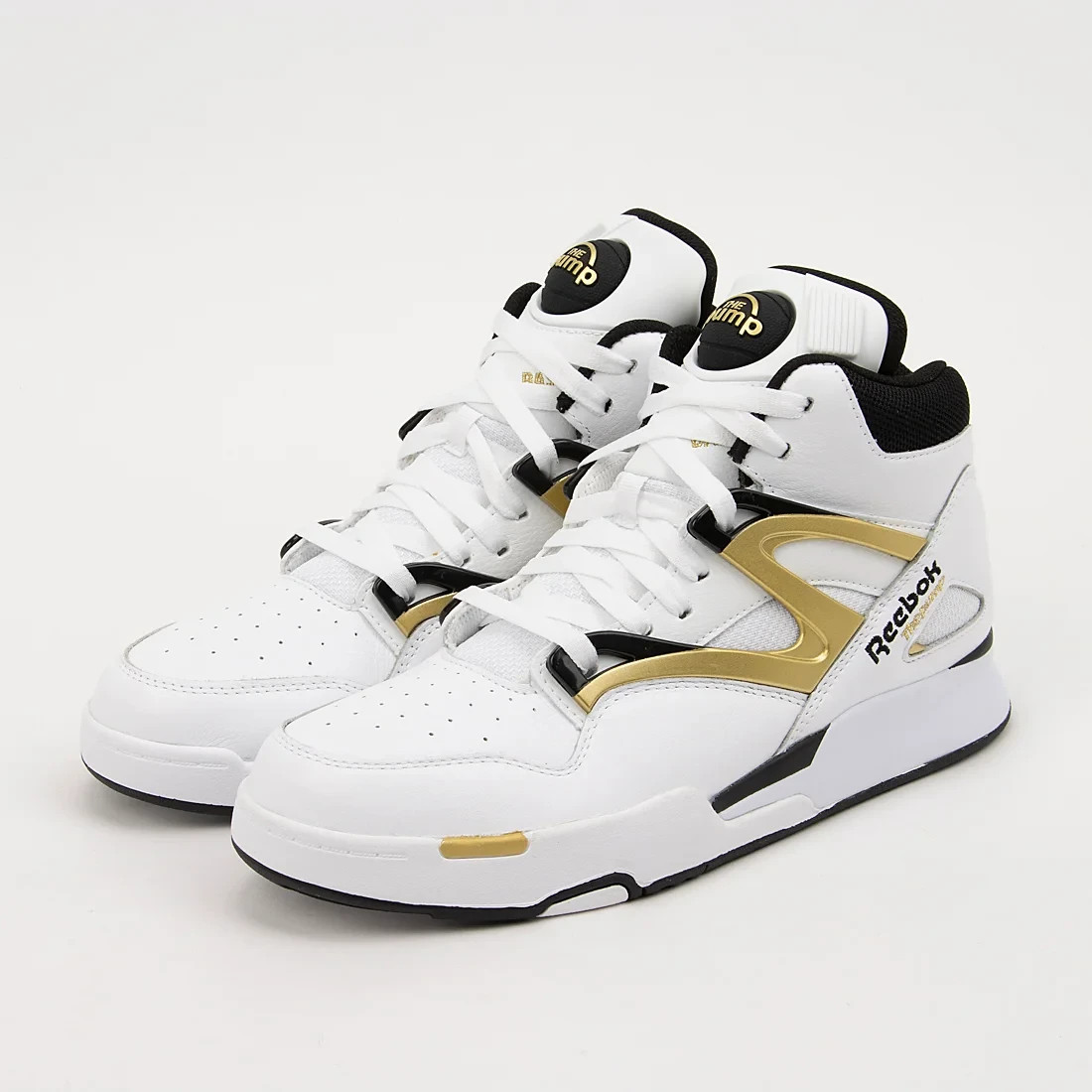 100255529 Reebok Pump Omni Zone 2 White Metallic Gold (Men's) | eBay