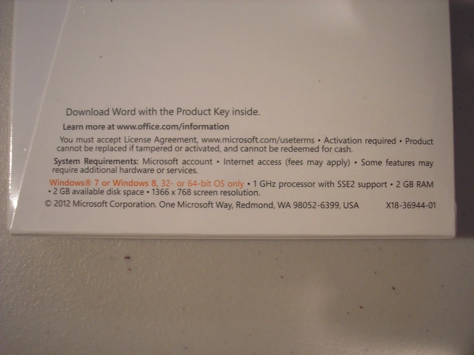 MS Microsoft Office Word 2013 Full English Retail Boxed Version PKC =SEALED= - Image 3 of 4