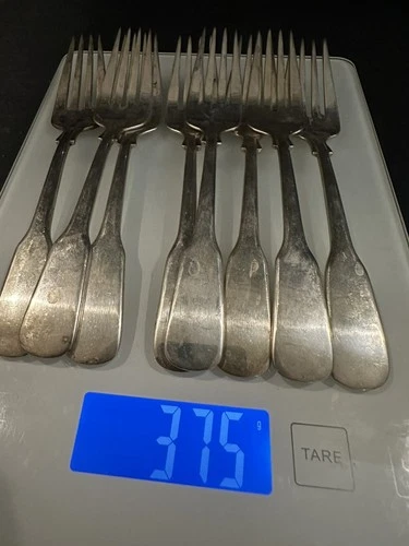 Set of 8 International Sterling Silver 1810  Salad Forks - 6 1/4 inches ~ 13 oz