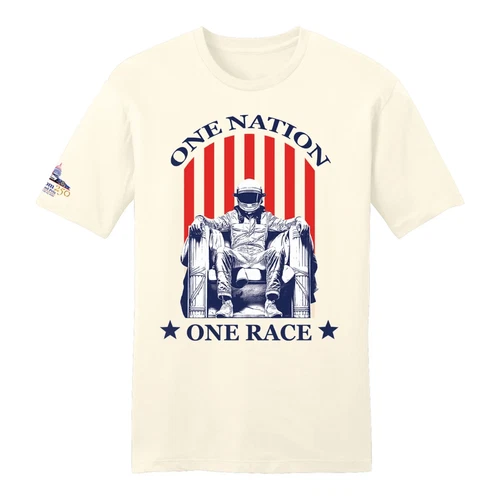 Freedom 250 One Nation One Race Patriotic Racing Graphic T-Shirt S-5XL White - product listing photo