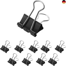 Westcott Foldback Klammern 19mm Schwarz 12 St&uuml;ck | 12er Pack Metall Klammern
