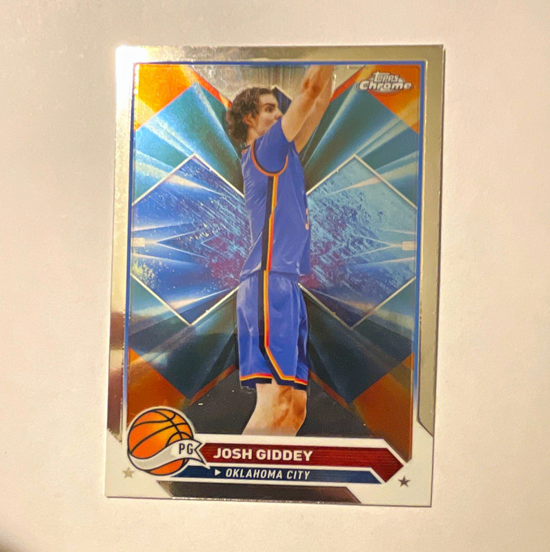 2022-23 Topps Chrome Josh Giddey Rookie Card #74 Oklahoma City Thunder