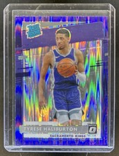 2020-21 Panini Donruss Optic Tyrese Haliburton Purple Shock Prizm RC #162 Kings
