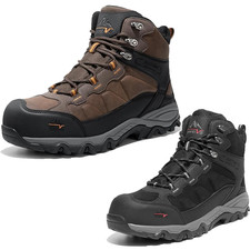 Men's Waterproof Steel Toe Boots Safety Industrial Work Boots Wide Size