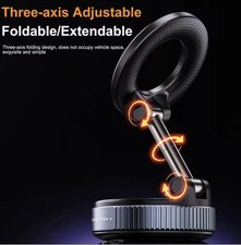 360  Vacuum Magnetic Phone Holder - Suction Cup Car Mount with Foldable Stand