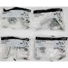 National Hardware Corner Braces 4-Pk 2.5-in Zinc Plated Steel N227-413 Lot of 4