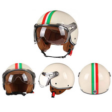 Casque Moto 3/4 Rétro Ouvert, Unisexe, Scooter/Vélo, Vintage Style