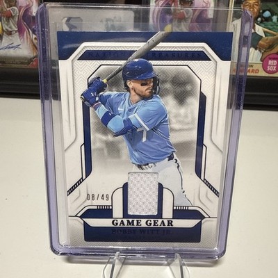 2025 Panini National Treasures - Game Gear Swatches Bobby Witt Jr. Blue /49