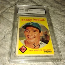 1959 Topps Sandy Koufax #163 Dodgers GMA Authentic 