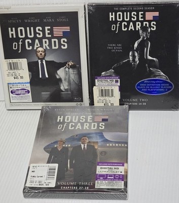 House of Cards - Volume 1-3 (Blu-ray, Seasons 1 2 3) Netflix Series - NEW