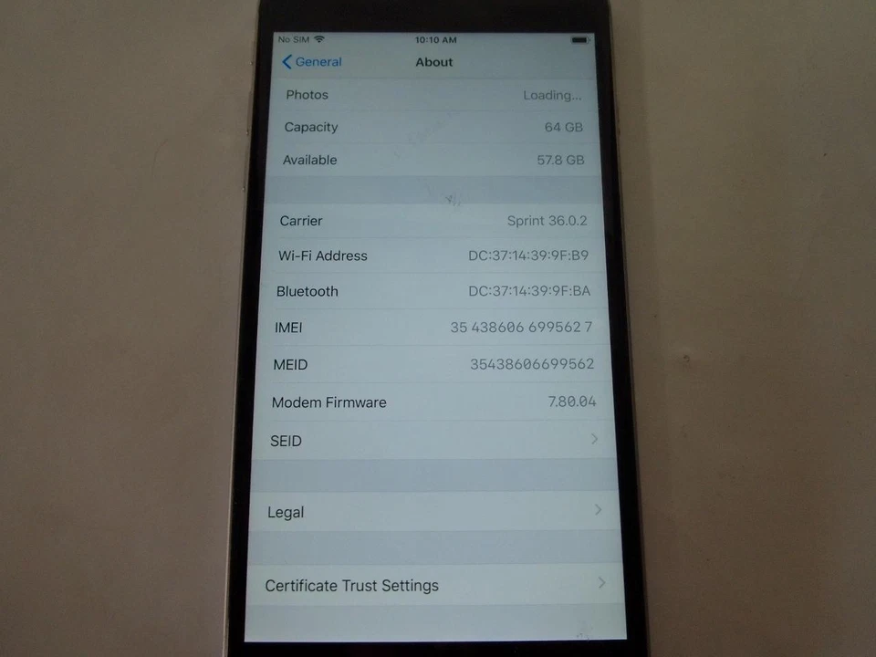 Apple iPhone 6 Plus A1522 64GB (Sprint 36.0.2) Silver Touchscreen Smartphone - Image 3 of 4