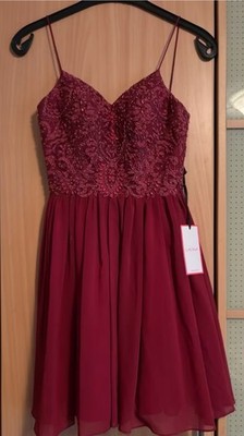 Laona Cocktailkleid Damen Mädchen Abschlusskleid Party Bordeaux Gr. 32 NEU