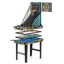 Powerplay 10 in 1 Games Table, Pool, Football, Hockey and More, Black, 3ft