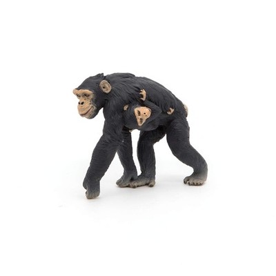Papo Chimpanzee And Baby - Hand Painted Figurine - Heirloom Quality Collectible