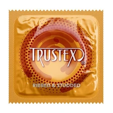 100 pieces pack Trustex Ribbed and studded lubricated latex condoms condones
