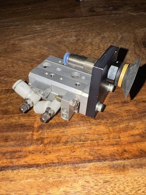 SMC MXS6-10AS Pneumatic Air Cylinder Slide With Suction Cup, Used, TT1