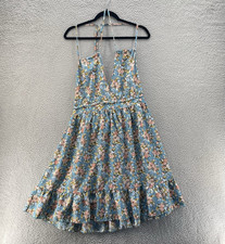 Shein Vcay Dress Extra Large Women Blue Floral Sun Tiered Cottagecore Prairie