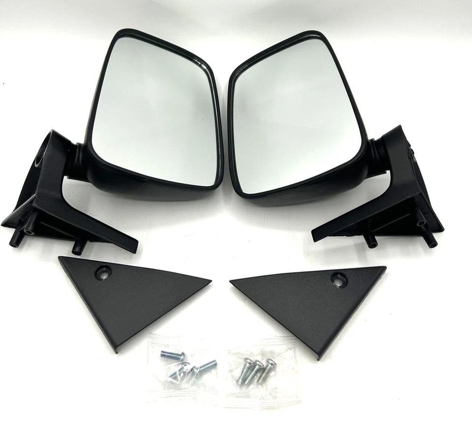 Juego de espejos retrovisores NEGRO MATE PARA 86-93 Mazda B2000 B2200 Pickup PAR Foto 2 de 4