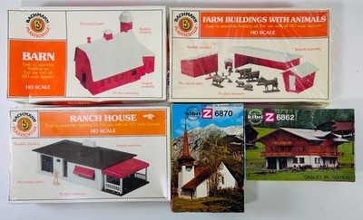 Kibri & Bachmann Model Building Kits - Ranch Barn Farm NEW IN BOX
