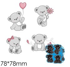 Metal Cutting Dies Bear Album Paper Craft Stencil Card Decoration Scrapbooking