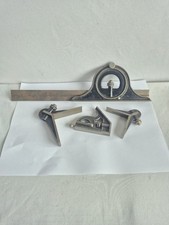 LS Starrett & Co No 4 Combination Square 12", Protractor, 2x Center finder