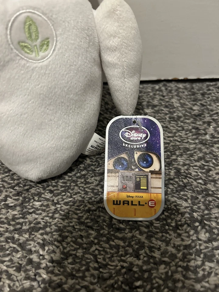 Disney Store WALL-E EVE ROBOT Plush Open Eyes rotation head RARE new tags - Image 2 of 4