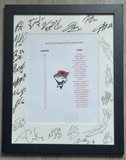 2018-19 Charlotte Checkers Autographed Team Roster Framed