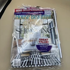 #N57- Home Decor Value Pak Lot Of 3 House Beautiful Elle Decor Veranda