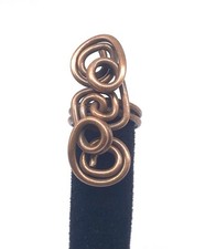 Handmade Pure 100 Copper Wrap Ring, Healing Ring, Hippy Size 6 G1