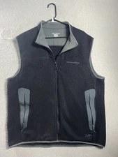 Arcteryx Vest Mens 2XL Black Kyanite Full Zip Sleeveless Polartec Fleece Pocket