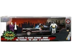1966 Classic Batmobile with Diecast Batman The Joker The Penguin and Plastic Rob
