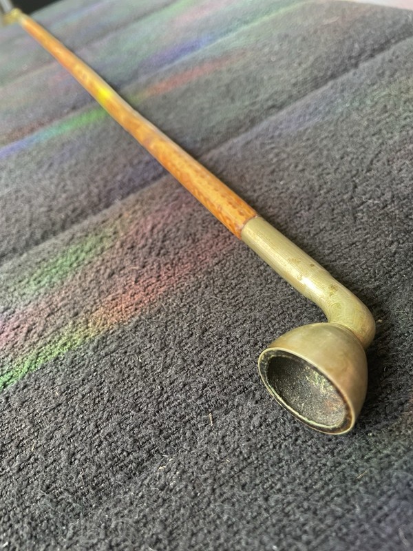 Antique Japanese Kiseru Bamboo Tobacco Pipe, Long Smoking Pipe 21”