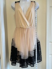 ASOS Women Lace Black Pink Dress size 8