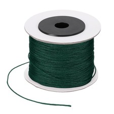 110 Yard 0.8 mm Nylon Rope Cord Braided Cord for Household, Dark Green