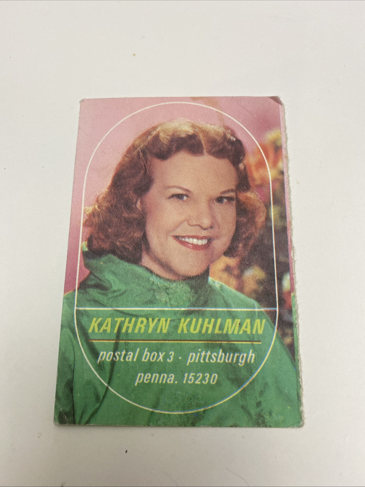 KATHRYN KUHLMAN TV SCHEDULE CARD Vintage Rare Collectable Healing