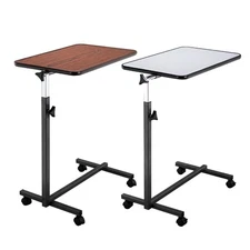 Rolling Adjustable Height Sofa Computer Desk Overbed PC Table Laptop Stand