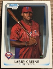 2011 Bowman Chrome Draft Prospects Larry Greene BDPP36 Philadelphia Phillies