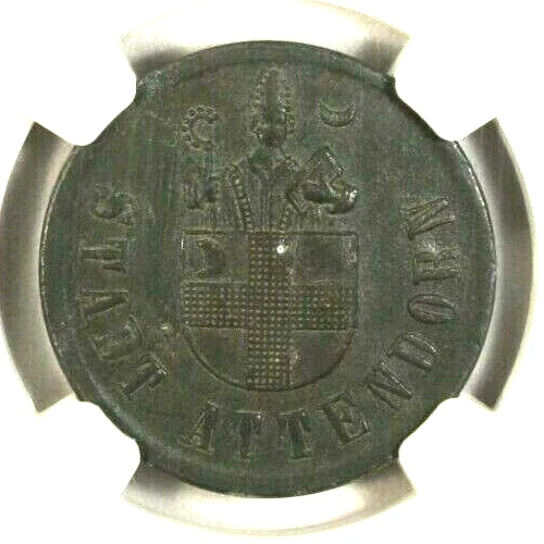 Germany 50 Pfennig 1920 NGC MS 61 UNC Zinc City of Attendorn Lamb-24.2 Notgeld