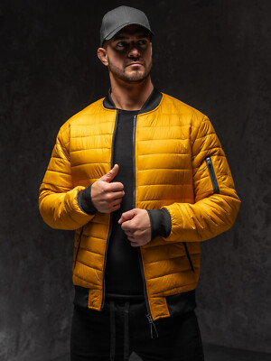 Steppjacke Übergangsjacke Bomberjacke Sportjacke Unifarben Herren BOLF Classic