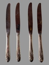 4 Holmes Edwards Romance International Silver Plate 9-1/2" Knives