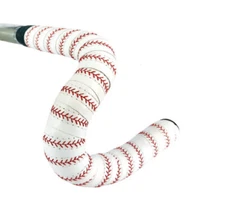 BRAND NEW! Faux Leather Red/White Baseball Bicycle Bike Handlebar Tape