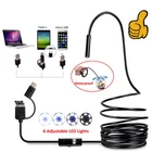 6.5FT 3 IN 1 USB Borescope Endoscope Snake Inspection Camera IP67 For Android PC