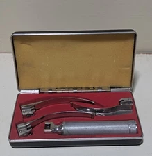 Vintage Laryngoscope | Antique Medical Tool | Case | 1980s | Riester Germany
